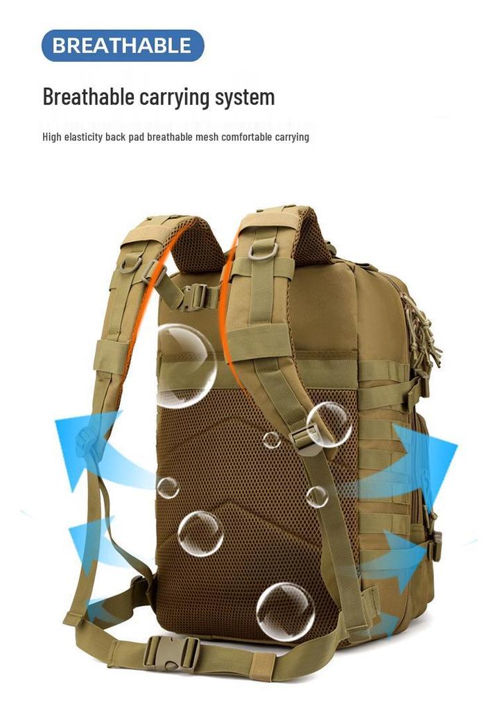 Large Tactical Camouflage Backpack for Military, Camping, and Hiking