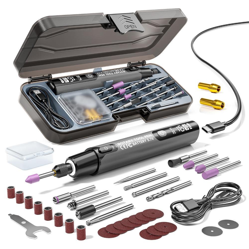 

Adjustable Speed Cordless Rotary Tool Wireless Engraving Pen Jewelry Making серый