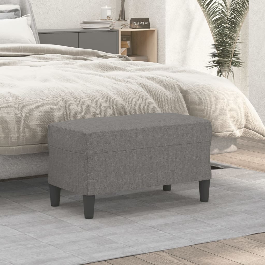Dark Grey Bench 70 X 35 X 41 Cm Fabric