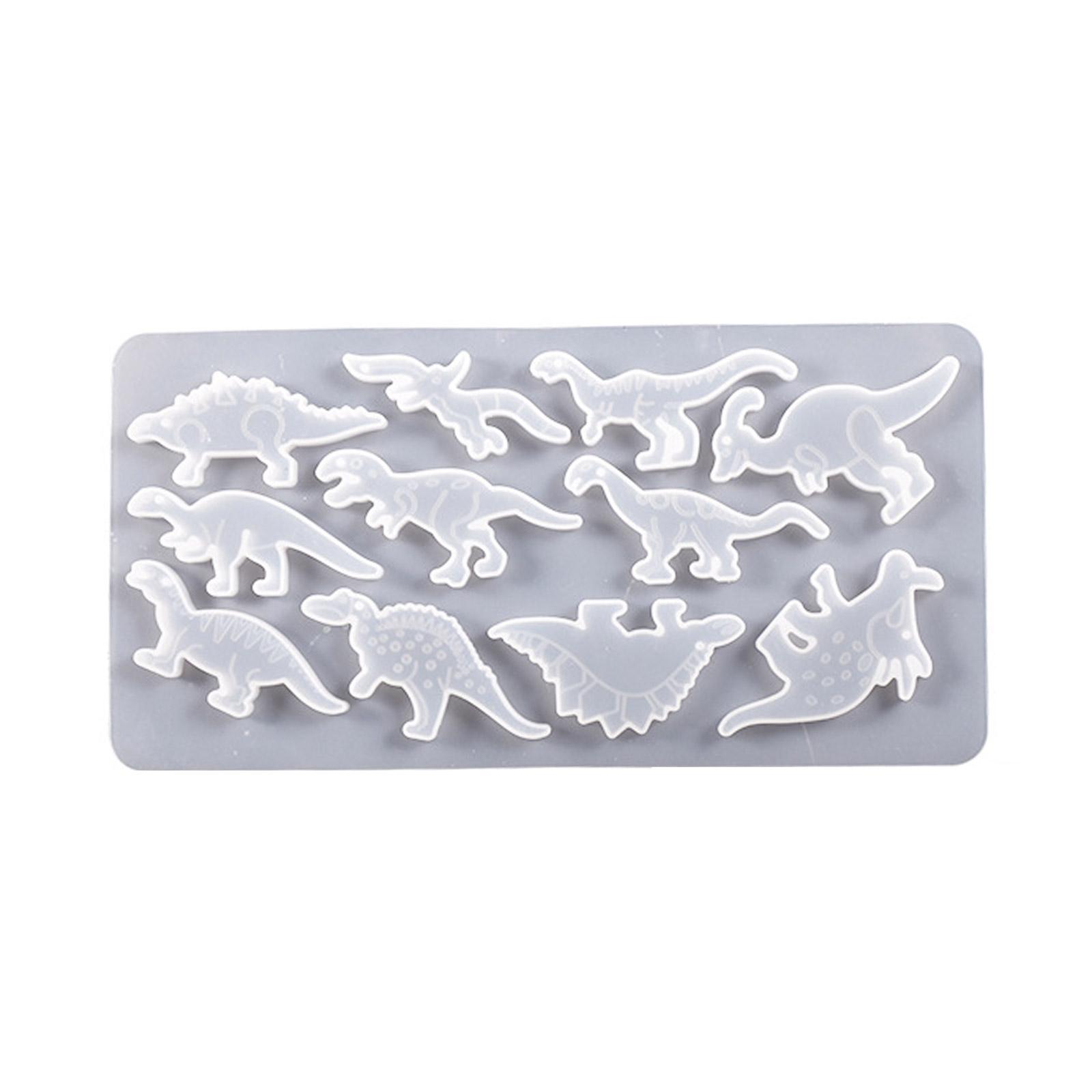 Cute Dinosaur Silicone Mold DIY Earring Necklace Keychain Pendant Molds Super Glossy Animal Epoxy Resin Casting Mold