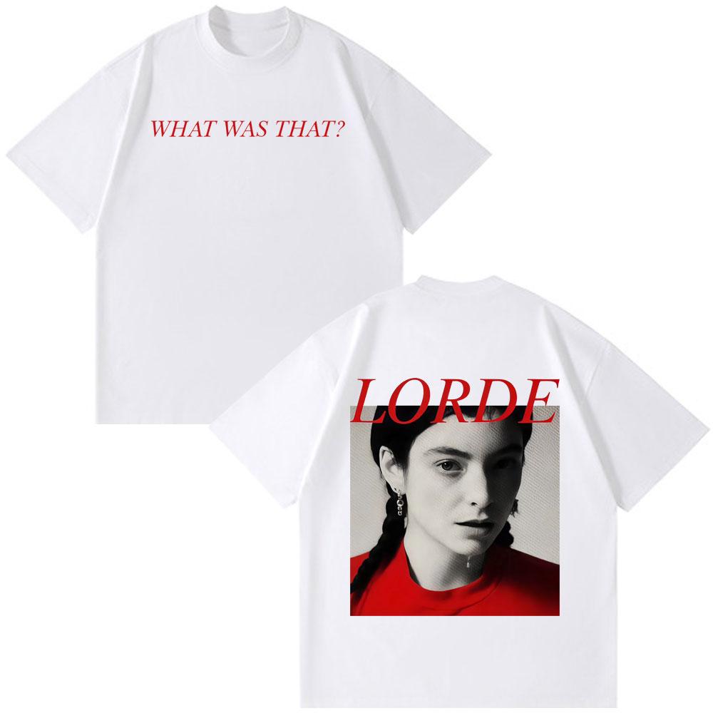 Singer Lorde Fashion Print Tshirt Unisex Women Fashion Vintage Tshirt Summer Casual Cotton Shortsleeved Harajuku Loose Tshirts