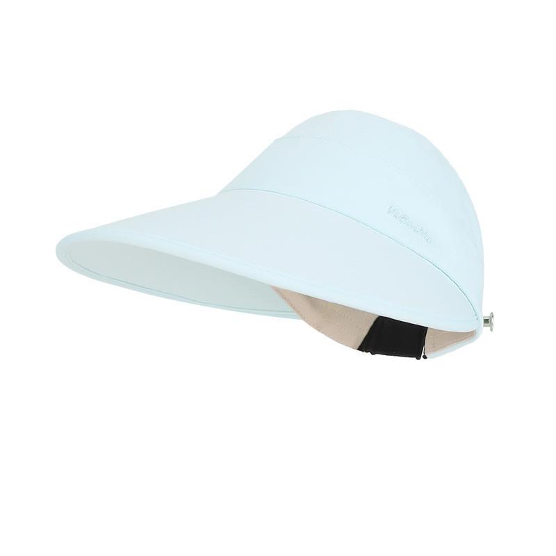 Summer Ice Silk Wide Brim Sun Hat For Women With Adjustable Fit And Face Mask Hook