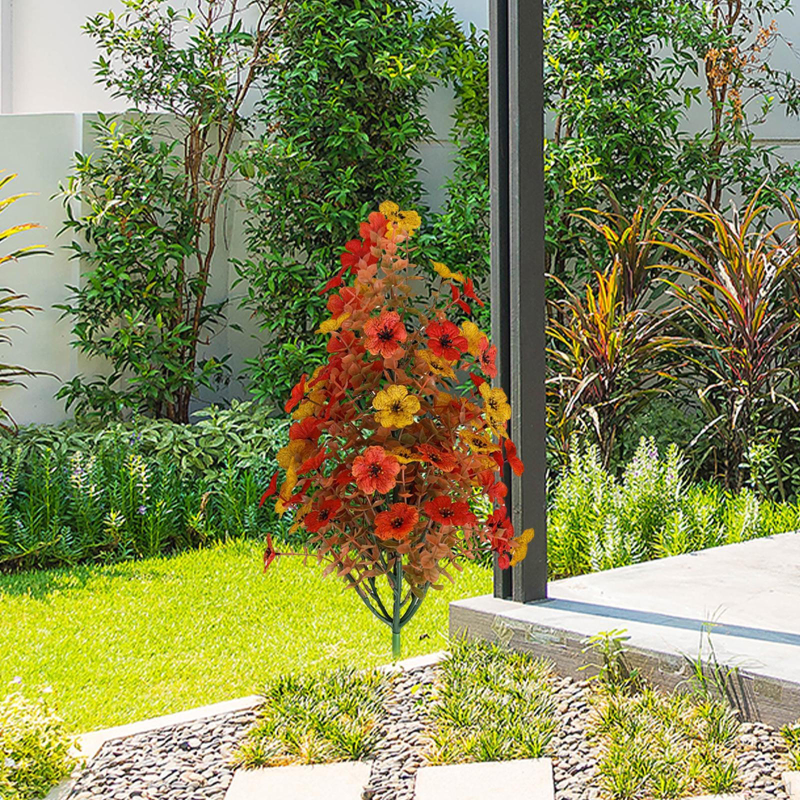 

Искусственное растение садовый колышек декор осенний топиарий элегантный подарок украшение реалистичный для фасада Yellow Red