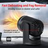 Hot Car Heater 12V/24V 130W Adjustable Heating Fan Air Blower Window Windshield Defrost Defogger Electric Heating Portable Fan