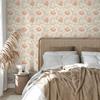 VEELIKE Wallpaper Floral Removable Damask Leaf Heat Sticker Cutting Wall Removable Fusuma Vintage Sticker, Pattern, Wallpaper, Beige, Style, Pattern,