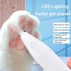 Electric Electric Dog Cutter with Led Light Cat Grooming Trimmer Pet Foot Hair Trimmer Dog Cat