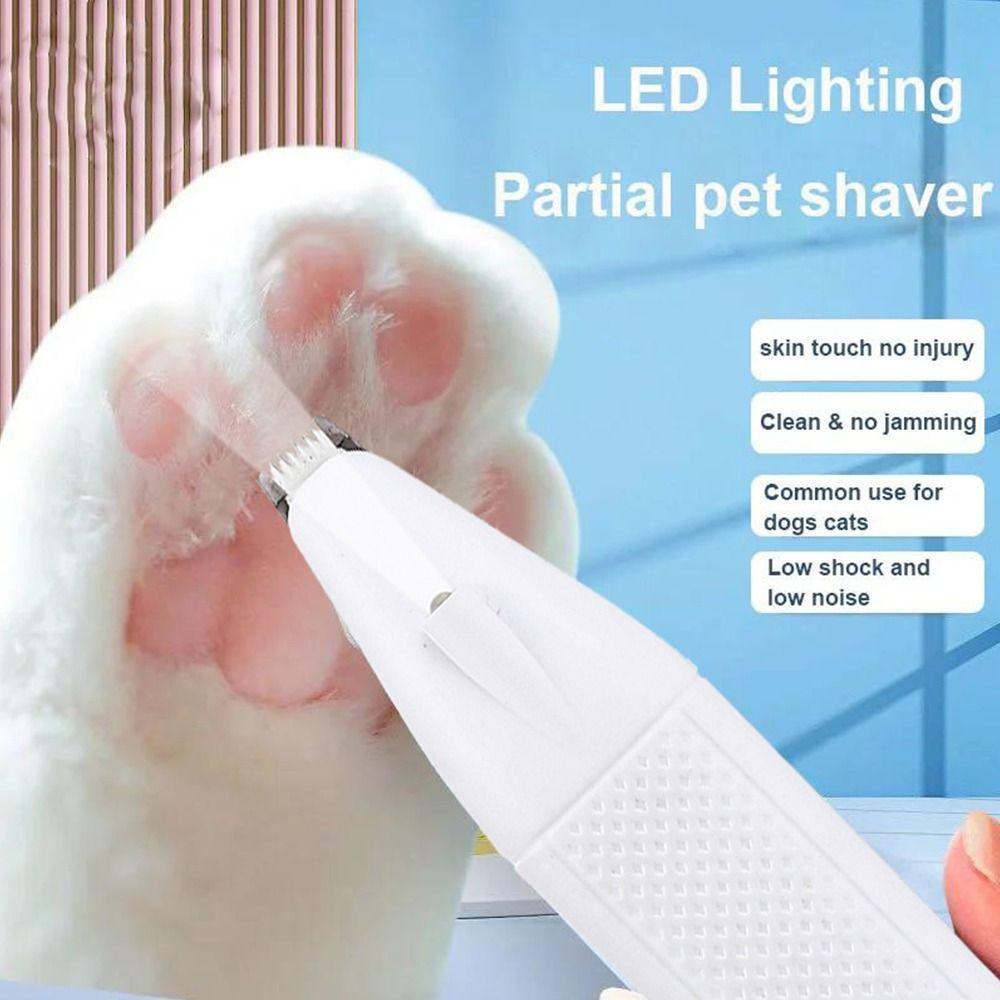 Electric Electric Dog Cutter with Led Light Cat Grooming Trimmer Pet Foot Hair Trimmer Dog Cat