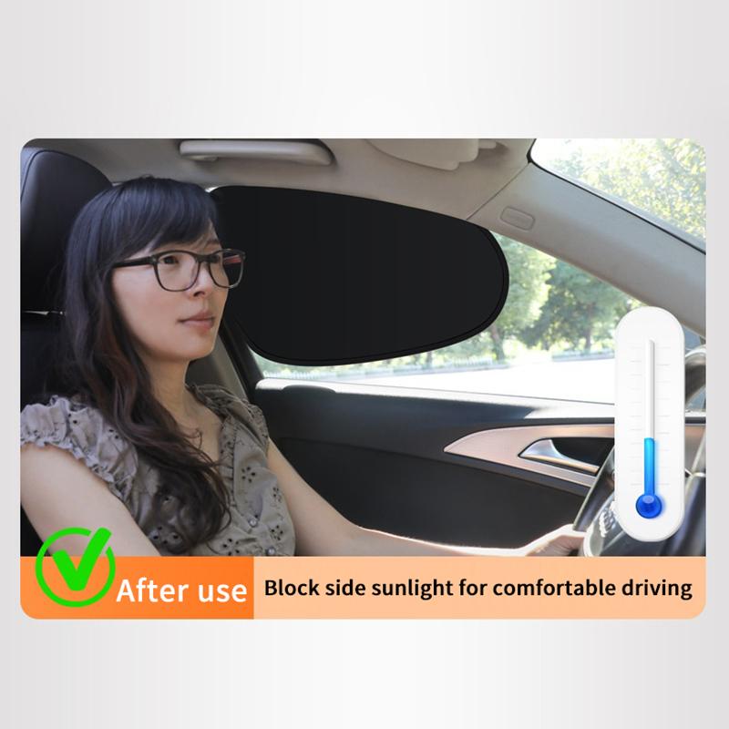 4PCS No Residue Car Side Window Sun Visors Electrostatic UV Blocking Sunshade Curtains for Driving
