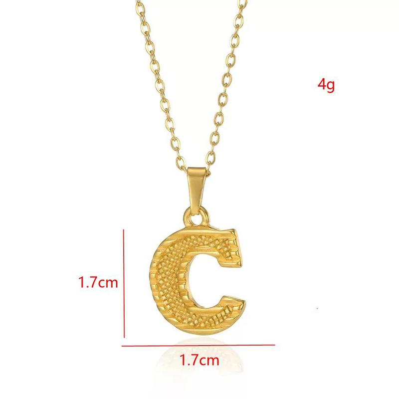 Stainless Steel Initial Necklaces For Women Men Gold Color Letter Necklace Pendant Jewelry Male Female Neck Chain Birthday Gift