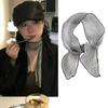 Retro Rain And Dew Striped Small Bow Tie Literary Versatile Women'S Summer Neck Protection Scarf Accessories Silk Korean Version