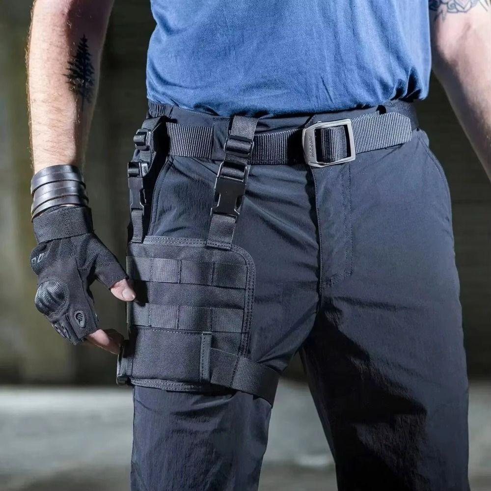 Quick Release Buckle Thigh Strap Pouch Adjustable Thigh Rig Panel Drop Leg Platform  Men Male