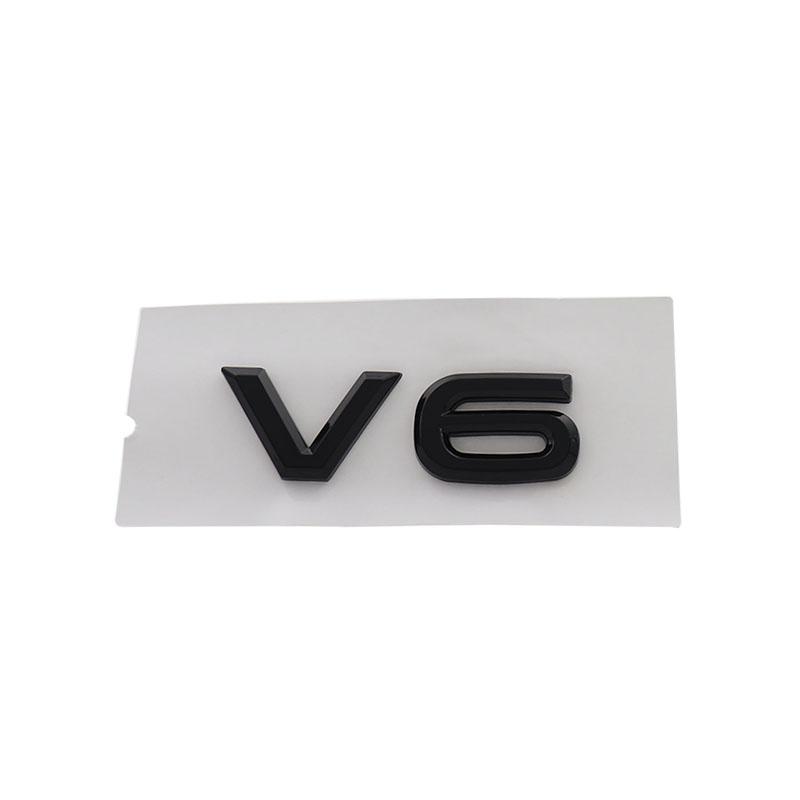 3D Premium ABS V6 for car Fender trunk Rear Bonnet Decal Emblem Badge Sticker