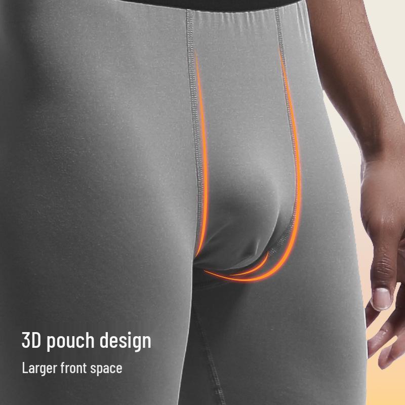 Men's Fleece-Lined Thermal Pants - Plus Size, Thin Style, Autumn/Winter Base Layer Pants