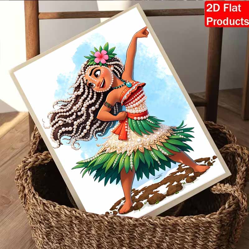 Disney Pearl Art Moana DIY Handmade Pearl  Gemstone Art Kit Special Shapes Home Wall Decor Crafts