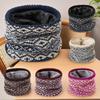 Unisex Winter Scarf Neck Warmer Thickened Fleece Outdoor Cycling Face Mask Versatile Knitted Neck Protection Overhead Scarf