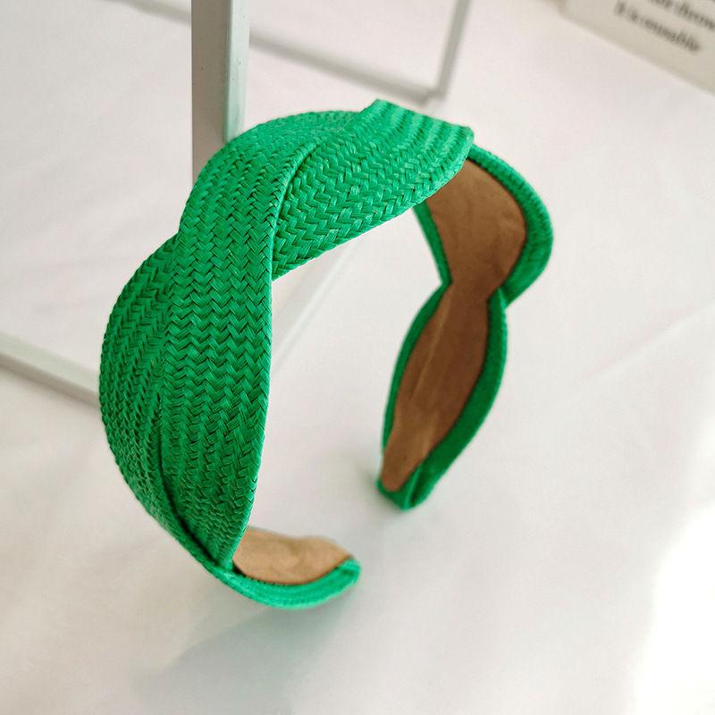 Women Headband Wide Brim Hair Band Fashion Fashion Solid Headdress Hairpin Color Straw