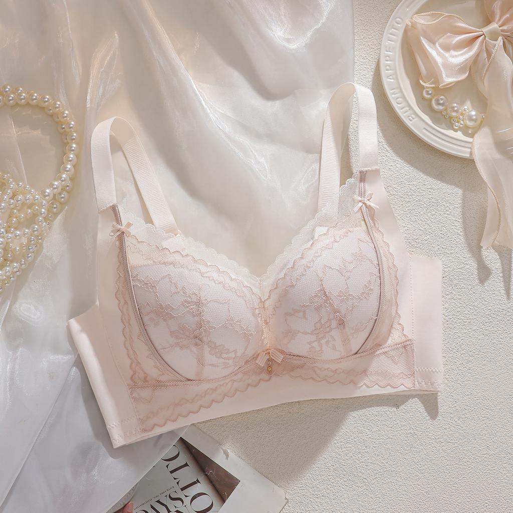 Women Floral Lace Comfortable Push Up Breathable Shaping Anti Slip Bra