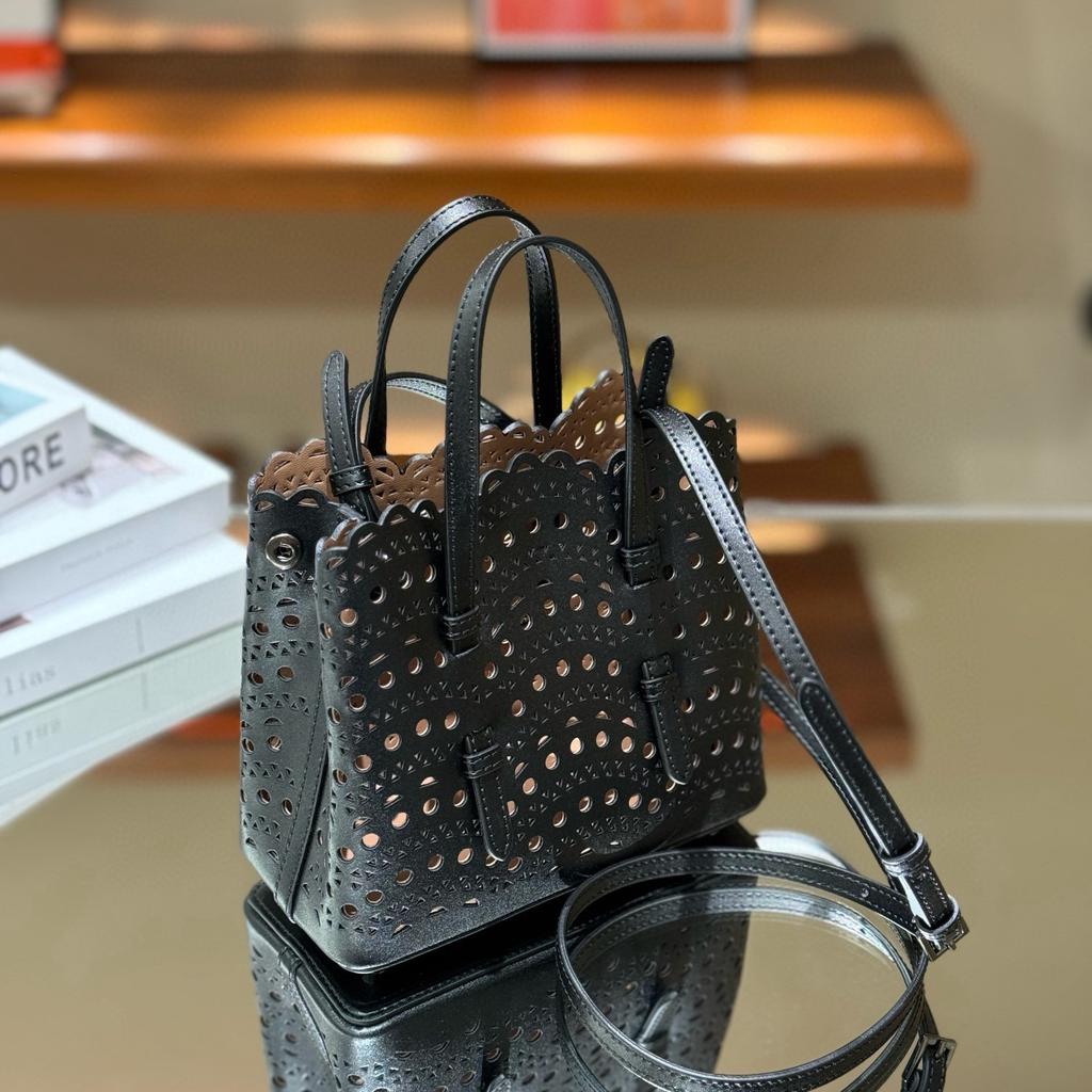 Nima16 Hollow Carved Vegetable Basket Women's Bag Casual Niche Leather Handbag Heavy Craftsmanship Shoulder Messenger Bag