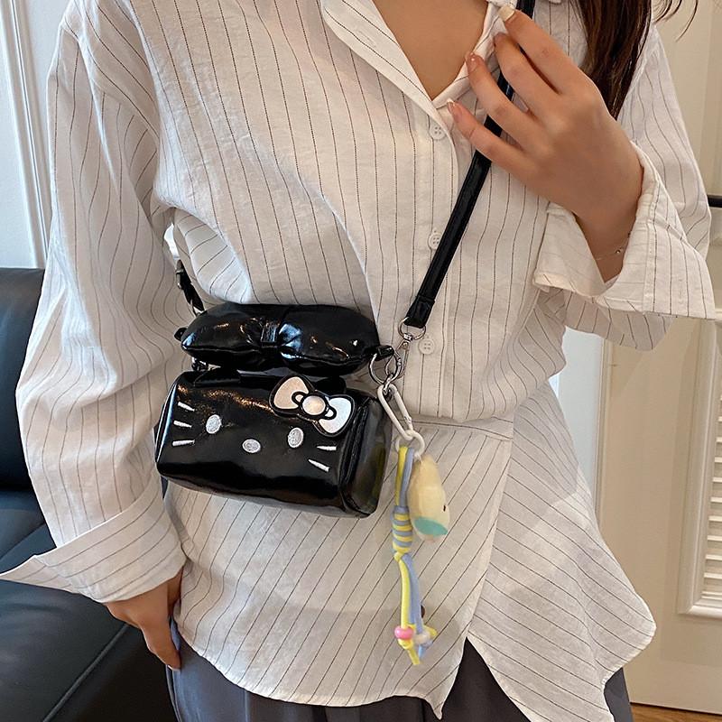 Hello Kitty Cartoon Mini Mädchen Umhängetasche Aus Wasserdichtem PU-Material Für Den Täglichen Gebrauch
