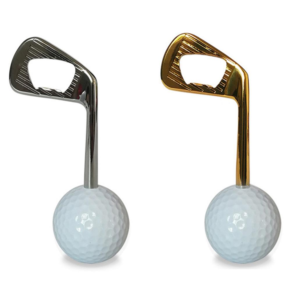 Golf Ball Bottle Openers Beer Wine Bottle Opener Bottle Opener Golden Silver Golf Ball Openers for Golf Party Supplies