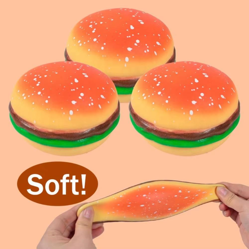 Stress Relief Toy Squishy Hamburger Stress Ball Sensory Toy Anti-Stress Toy Fidget Toy For Adult