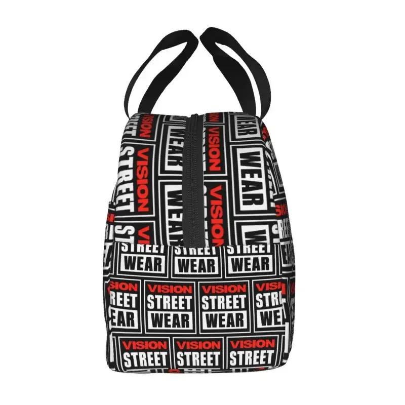 Vision Street Wear Thermal Insulated Lunch Bag Women Resuable Tote for Work School Travel Storage Food Bento Box