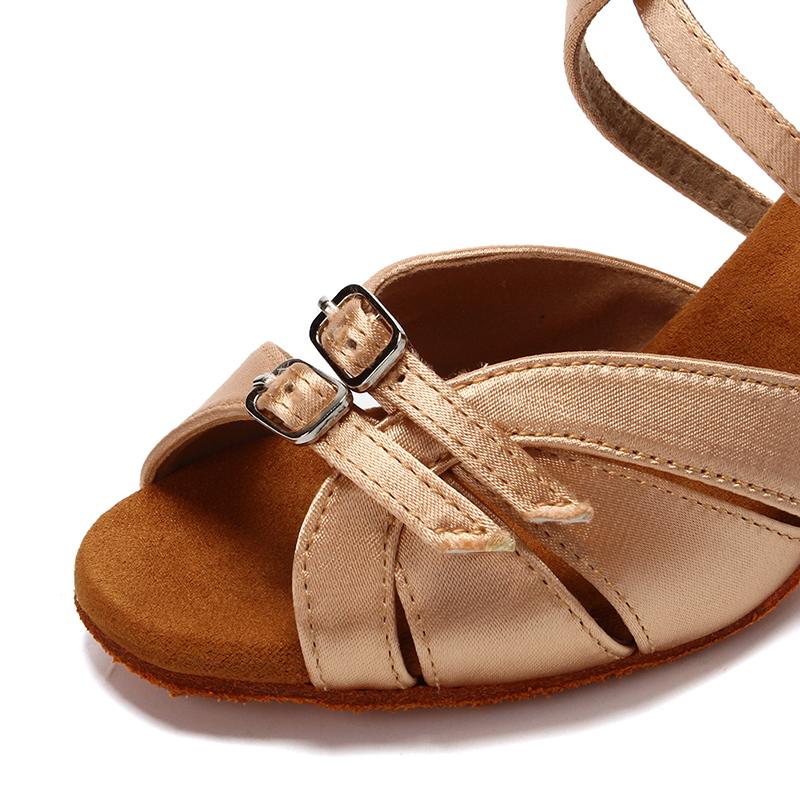 Zapatos de Baile Latino para Mujer con Tacón Medio de 6 cm Salsa Ballroom Tango Zapatos de Baile para Interior