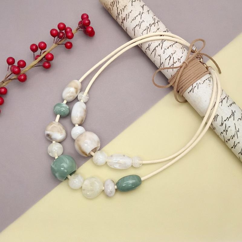 Double Layered Exaggerated Necklace Beadwork Collar Creative Accessories