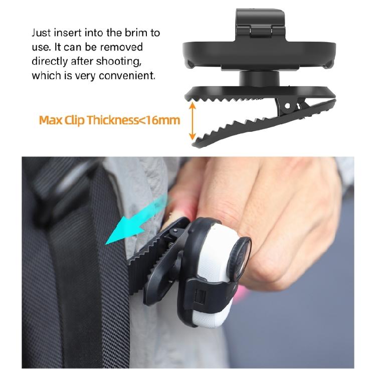 Kleiner und leichter Kamera-Clip mit 360°-Drehung für GO 3S/GO 3 Kamera-Hut-Clip Kamera-Halterung Zubehör