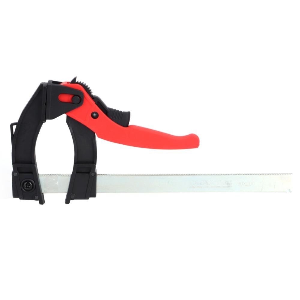90x200mm Ratchet F Clamp Adjustable Quick Grip Clamp Durable Woodworking F Clamp Woodworking