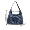 Large Capacity Canvas Shoulder Bag Leisure Women Handbag Temperament Denim Tote Bag  Women