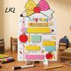 Kitchen Memo Board First Day of School Sign, Reusable Wooden Chalkboard Sign for Kids, Back Farmhouse Decor Blackboard to Decorations Supplies
