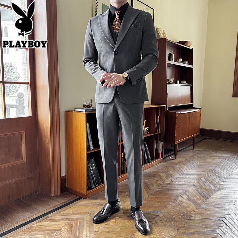 Playboy Men s Business Casual Peak Lapel Suit Set 2XL