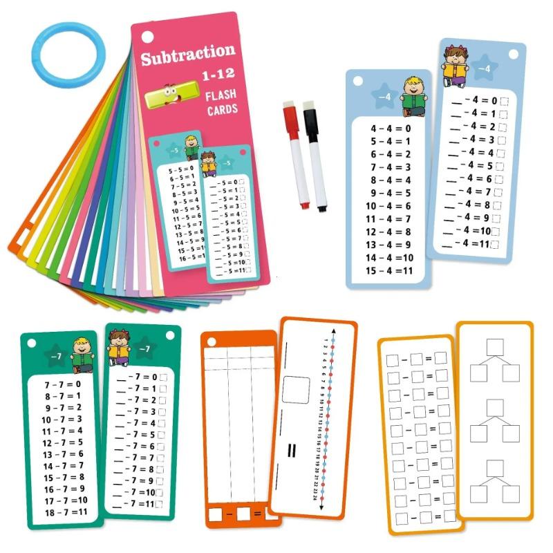 Reusable Math Fraction Learning Set Montessori Teaching Aid for Kids