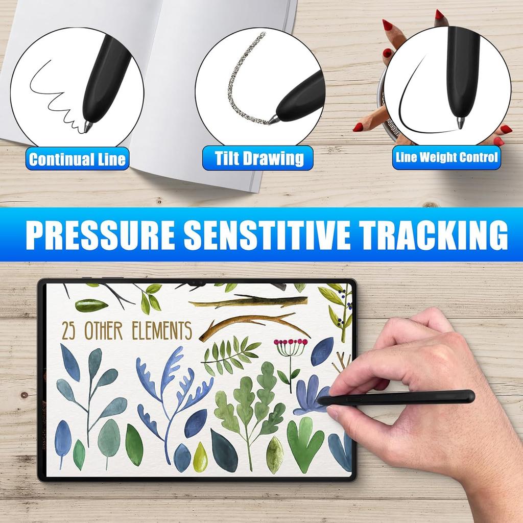 2 Pack Titanium Alloy Replacement Nibs Compatible with Galaxy Z Fold 4/3 S Pen and S Pen Pro Stylus Pen, No Wear Out Replacement Pencil Tips fits for