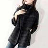 2025 Women's Mid-Length Plaid Wool Coat - Retro Loose Fit for Autumn/Winter