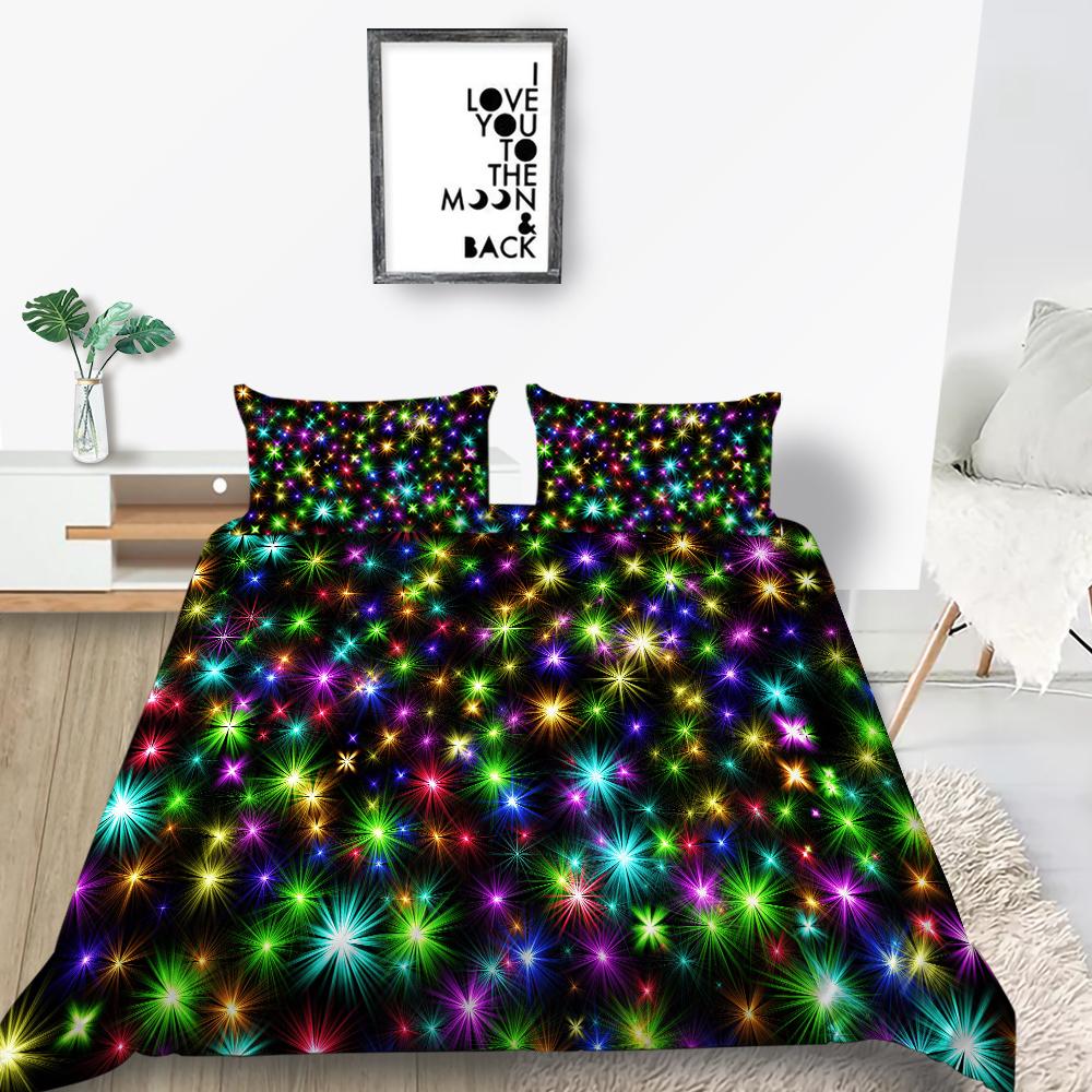 Star Bed Cover Set Sky Home Textiles Bedding Suit with Pillowcase Bedclothess 2/3 Pcs Girls Women Duvet Covers