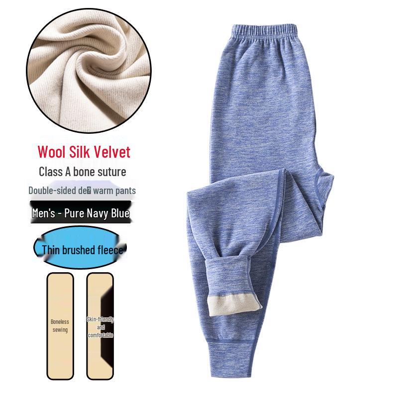 Boys' Warm Plus Velvet Thickened Pants: Medium & Large Sizes, Teen One-Piece for Fall/Winter School Wear