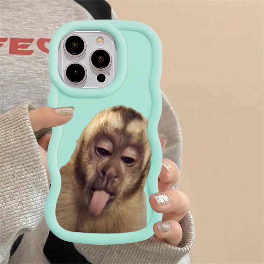 Monkey Drink Trend Case for iPhone 17 Air 15 Plus 13 14 XR 16 Pro Max 12 11 8 Soft Phone Cover