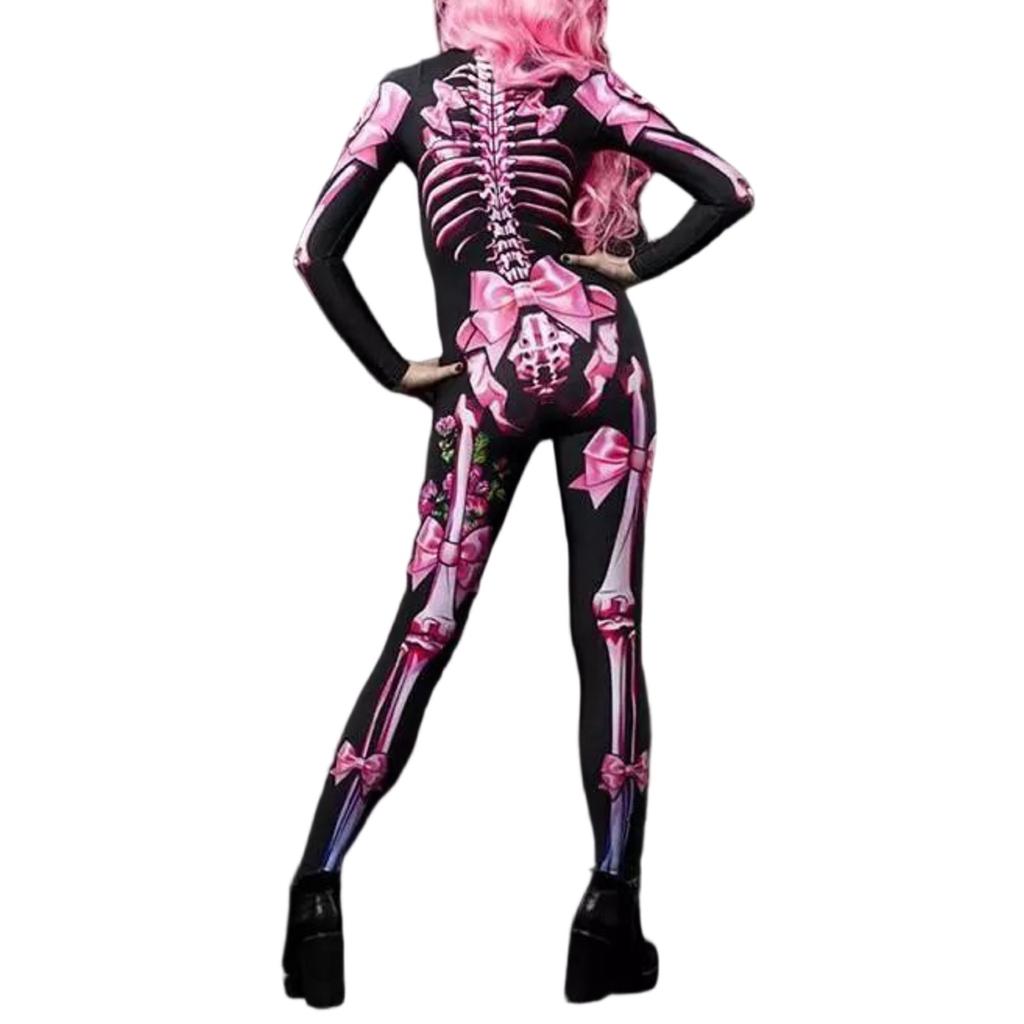 Halloween Skulls And Bones Printed Jumpsuit Parent-Child Costume