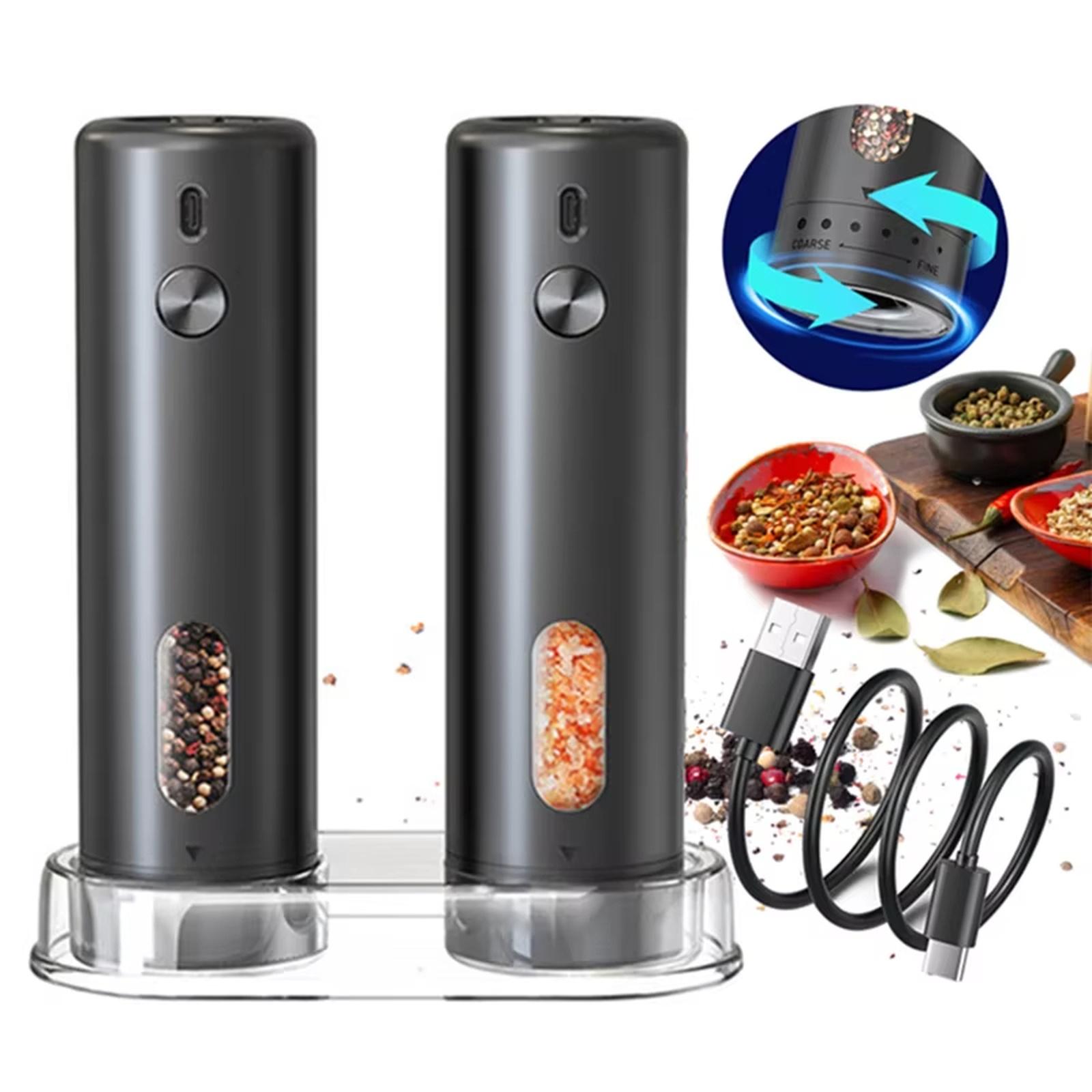 

Large Capacity Electric and Pepper Grinder Automatic Rose Mill Smart Grinder for Kitchen one size чёрный