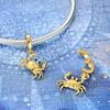 Original 925 Sterling Silver Charms Golden 12 Constellation Openable Pendant Fit Original Bracelet For Women DIY Jewelry Gift