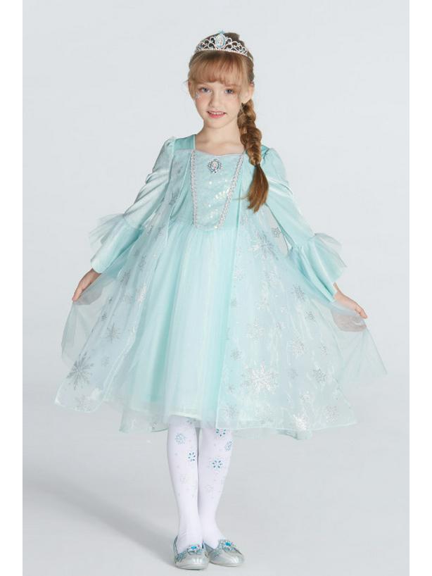 Elsa Princess Winter Dress - Customizable Frozen-Inspired Christmas Gift for Girls 140 cm