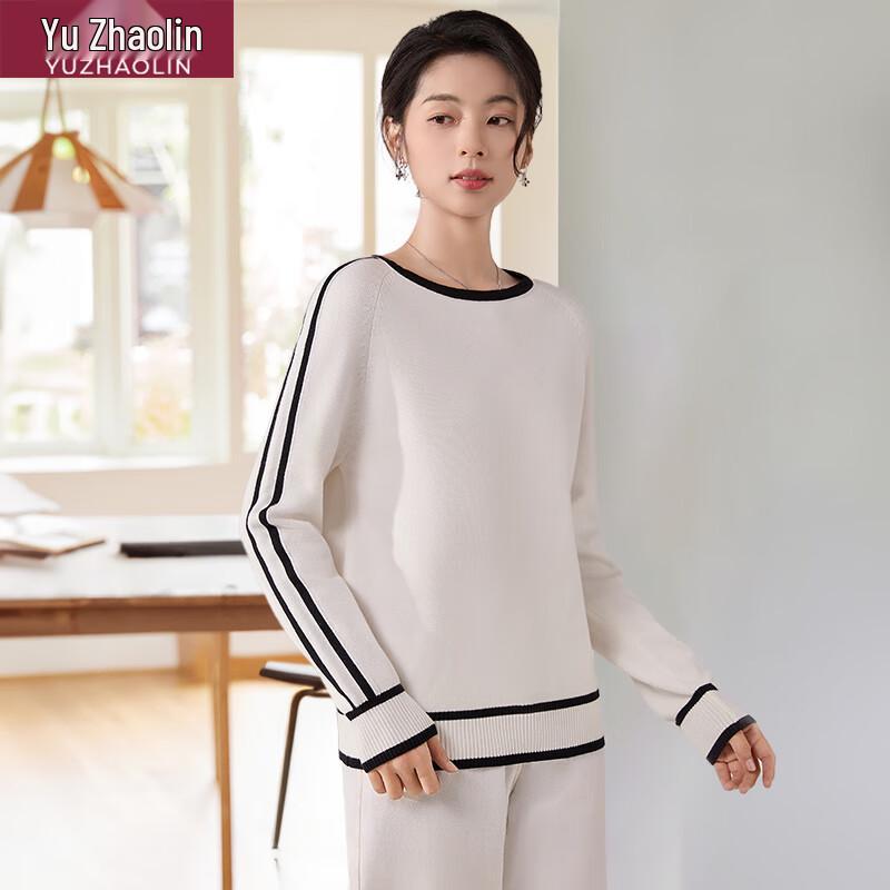 Yu Zhaolin Women's Long Sleeve Crew Neck Knit Pullover