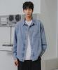 Alvin Clo [Shacket] Washed Denim Oversized Shirt Jacket Dlx1277