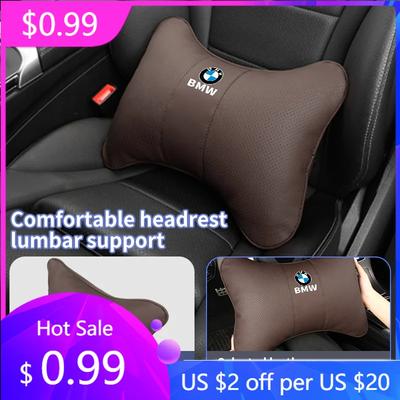 2025 Hot Leather Car Interior Seat Headrest Neck Pillow Car Accessories For X7 X3 X4 X5 X6 5 7 Series G11 G12 G30 G31 G32 G0