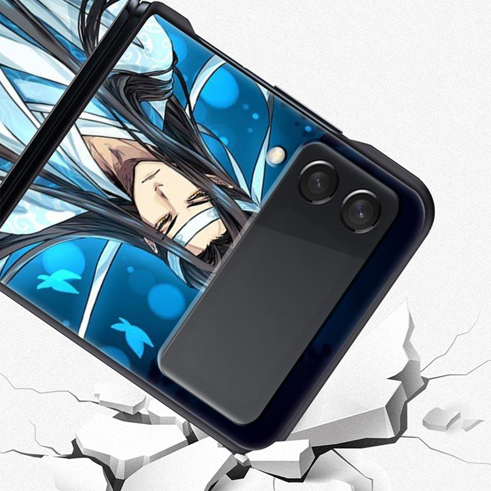 MDZS Anime Mo Dao Zu Shi Wei Wuxian Phone Case for Samsung Galaxy Z Flip 3 4 5 Black Folding Mobile Shell Hard PC Protect Cover