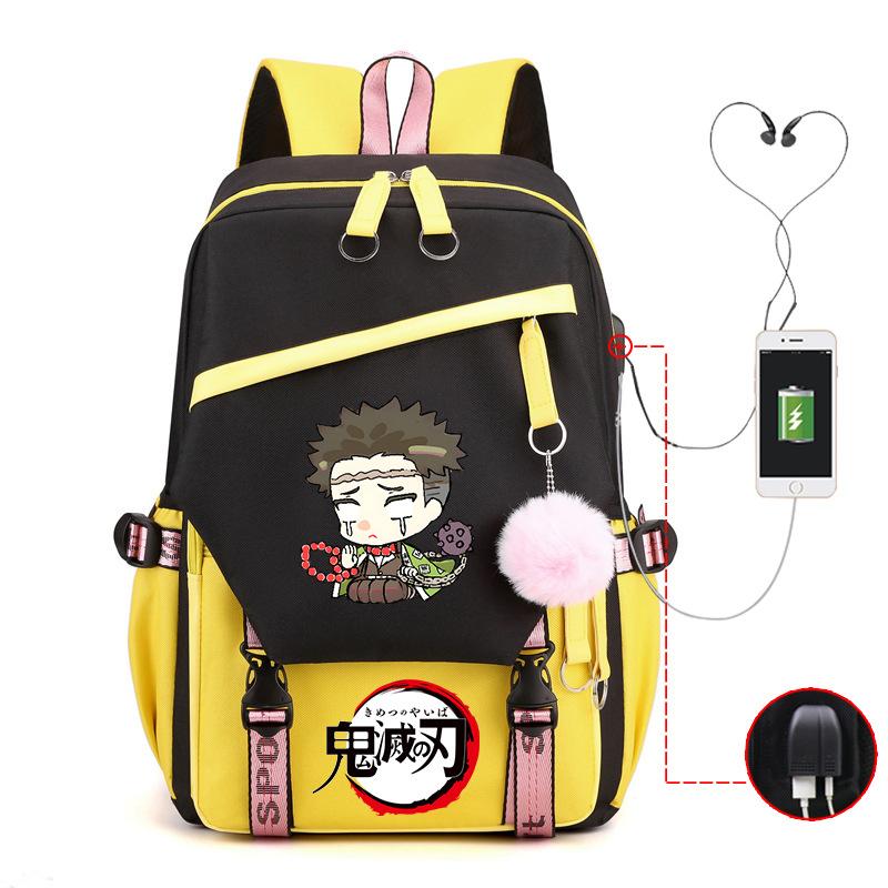 Kimetsu no yaiba ghost column peripheral printing schoolbag junior high school student high school multi-functional schoolbag