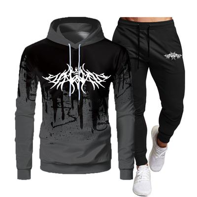 Men's Hoodie Suit Men Sports Wear Tracksuits Autumn Winter Men Two Pieces Sets Oversized Hooded Streetwear Outfits