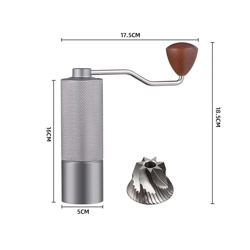 Adjustable Coffee Bean Grinder Manual Coffee Grinder Diamond Grinder CNC Stainless Steel Core Lengthened Handle Double Bearing
